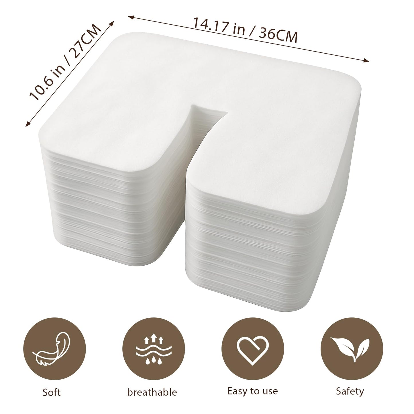 500 Piece Disposable Face Cradle Covers Luxurious Ultra Soft face cradle covers for massage table - Massage Tables & Massage Chairs