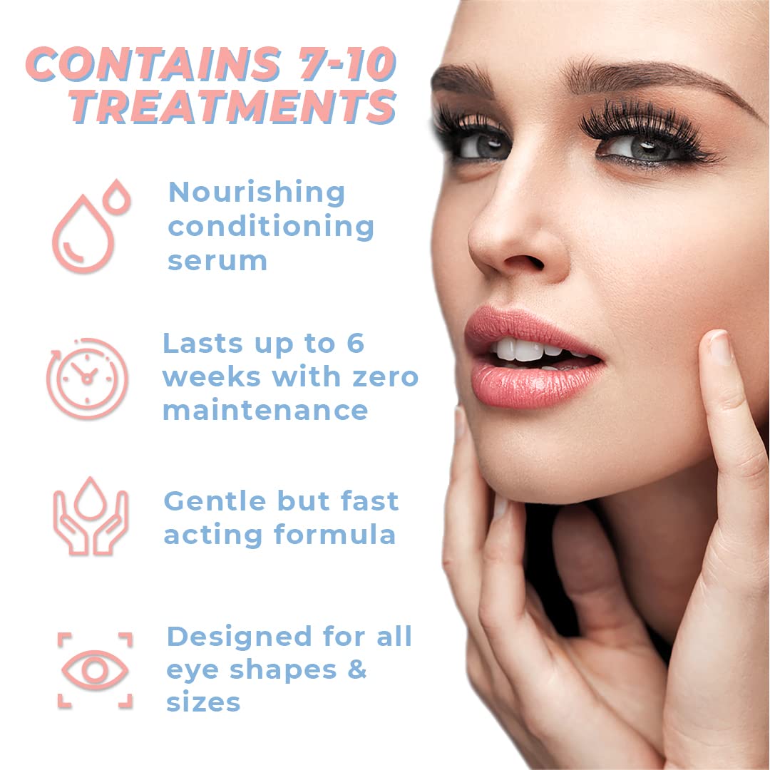 Lash Lift Kit for Eyelash Perm | Professional Instant Perming, Lifting & Curling for Eyelashes | Semi-Permanent Salon & DIY Home Use | Upgraded Glue | Includes Eye Shields, Pads, and Accessories