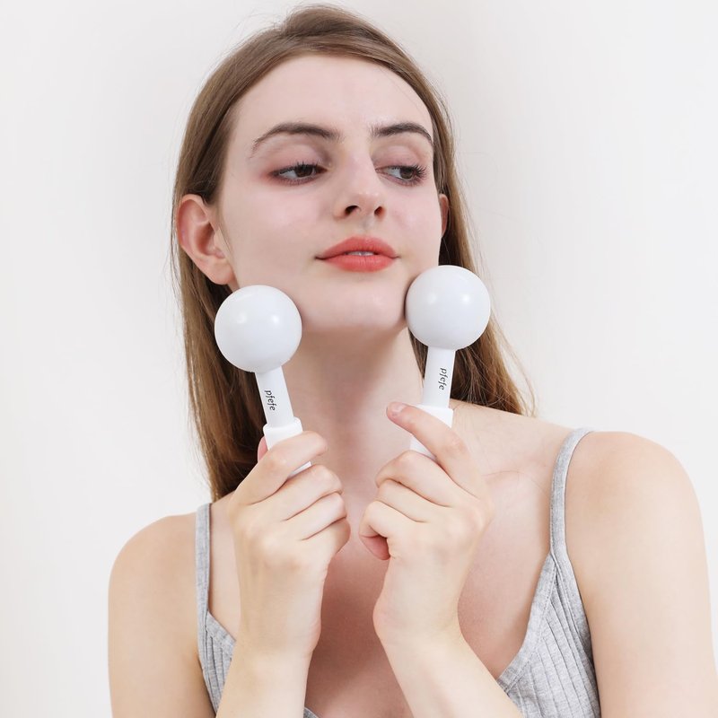 Ice Globes for Face & Eyes - Unbreakable Stainless Steel Cryo Sticks for Puffiness, Wrinkles & Dark Circles | Beauty Facial Tool
