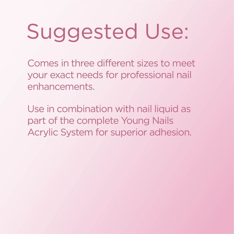Young Nails Acrylic Cover Powder - Self-Leveling Acrylic Nail Powder, Clear Nude Pink White Acrylic Powder for Nail Extenstion, Professional Grade, Superior Adhesion, Color - Pink, 660g