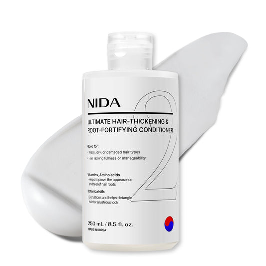 NIDA Ultimate Hair-Thickening & Root-Fortifying Conditioner | Leaves Hair Feeling Soft & Shine, Strengthens & Nourishes All Hair Types | 8.5 fl. oz., 250ml