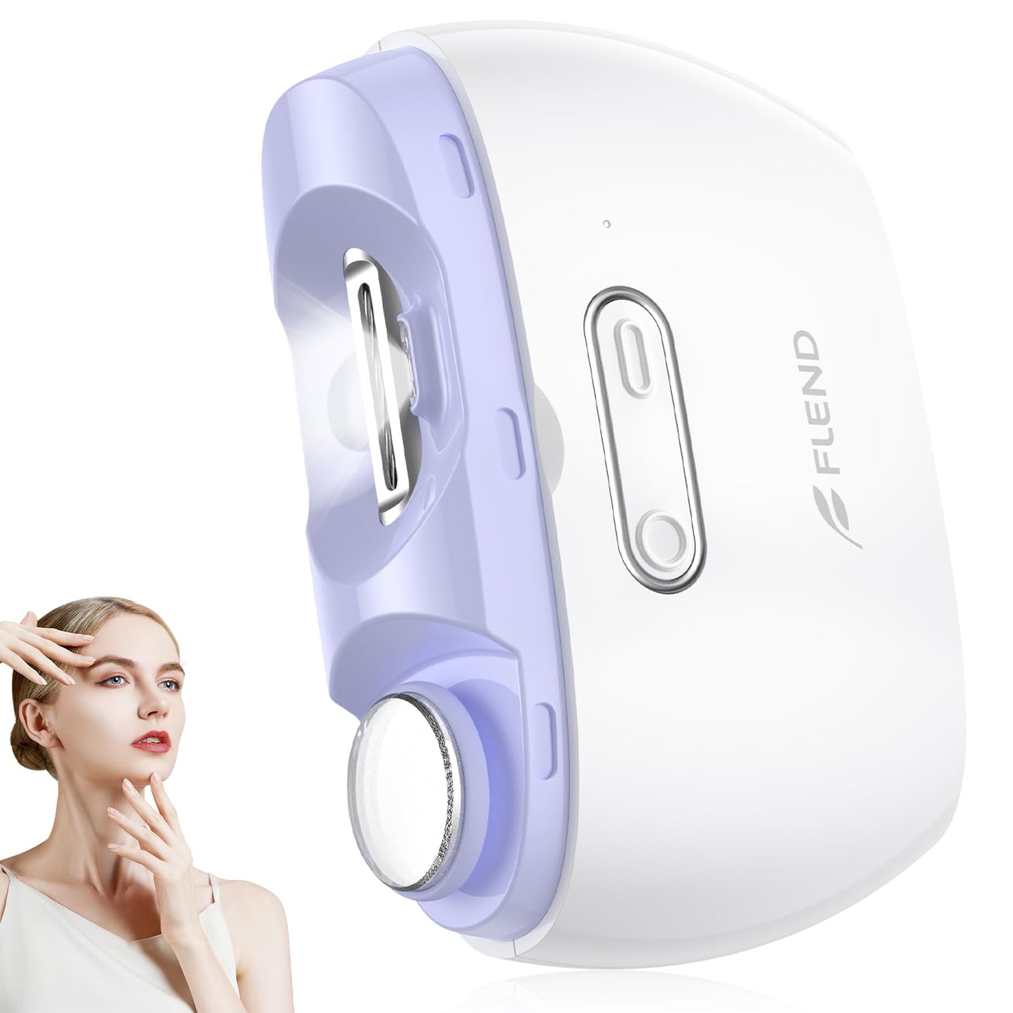 Electric 2-in-1 Nail Clipper & Polisher, 2-Speed Safe Fingernail Trimmer for All Ages, Rechargeable Automatic Nail Clipper with Light, Manicure Set for Baby Kids Seniors & Weak Hands, Purple