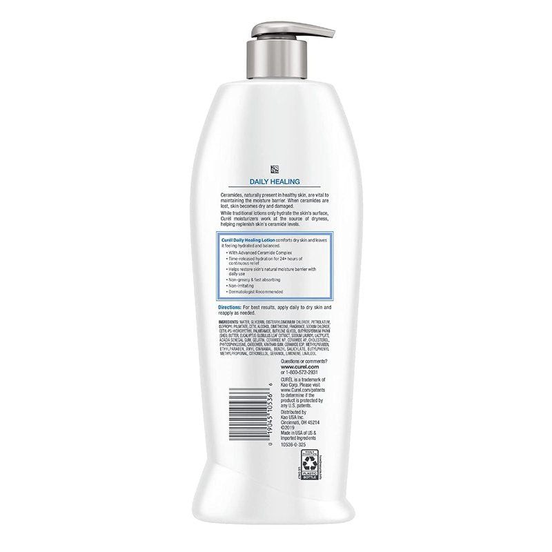 Curel Daily Healing Moisture Body Lotion, Original Formula - 13 Fl Oz (Pack of 2)