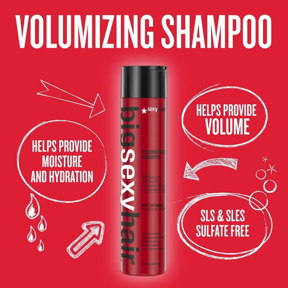 Big Volumizing Shampoo & Conditioner - Moisture & Hydration | SLS & SLES Sulfate Free | For All Hair Types