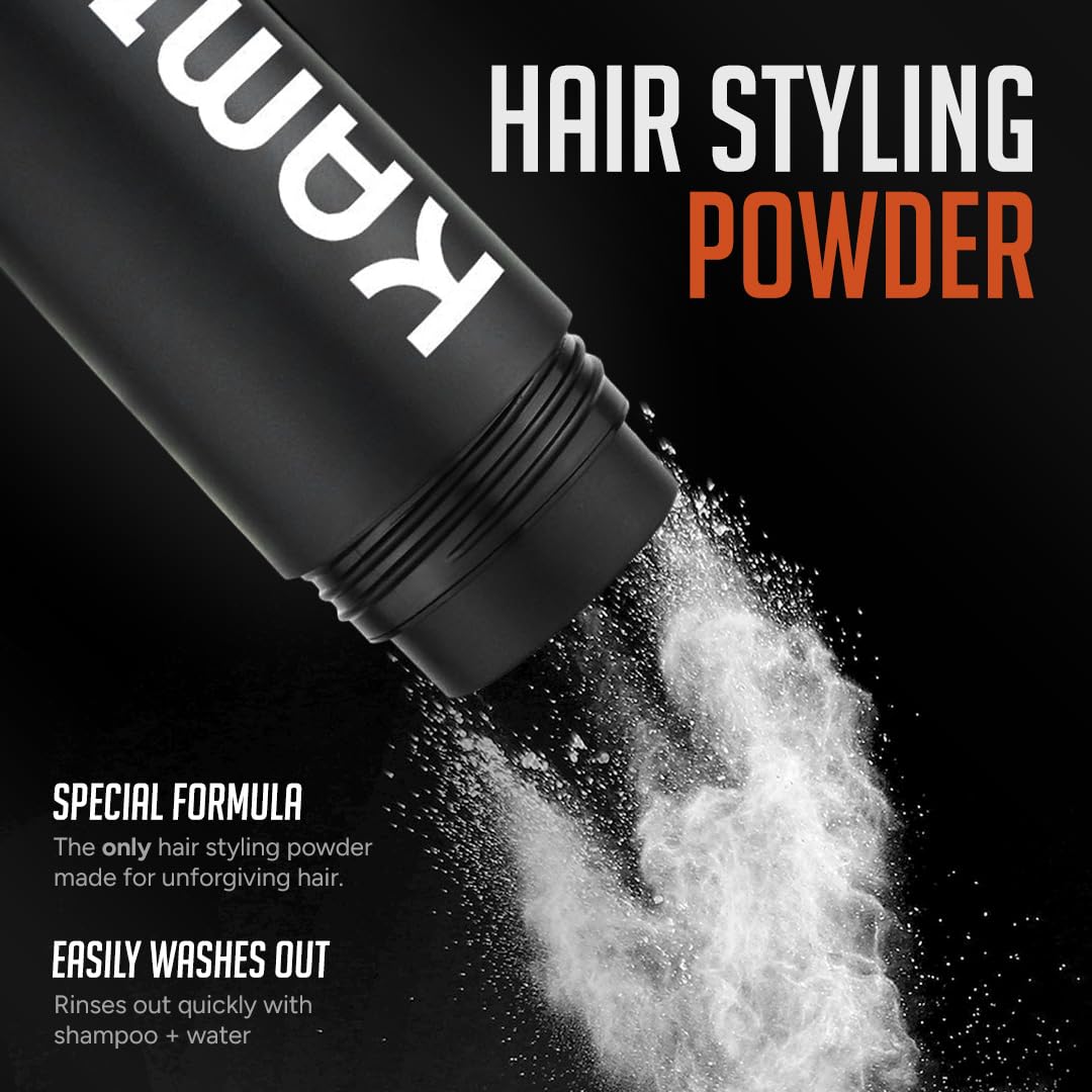 Kami Hair Texture Powder for Men - Strong Hold & Volume Powder - Texturizing Hair Product for Men’s Styling, Matte Finish, All-Day Hold for Thick Hair