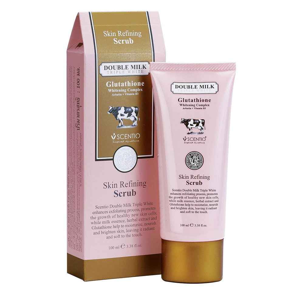 SCENTIO DOUBLE MILK TRIPLE SKIN REFINING SCRUB 100 ML.