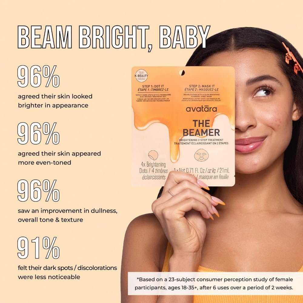 Avatara 2-Step Treatment Sheet Mask Variety 4-Pack - K-Beauty Pre-Mask and Sheet Mask Duos for Tweens and Teens - Hydrating, Brightening, Calming, and Glow Boost - Vegan, Synthetic Fragrance-Free