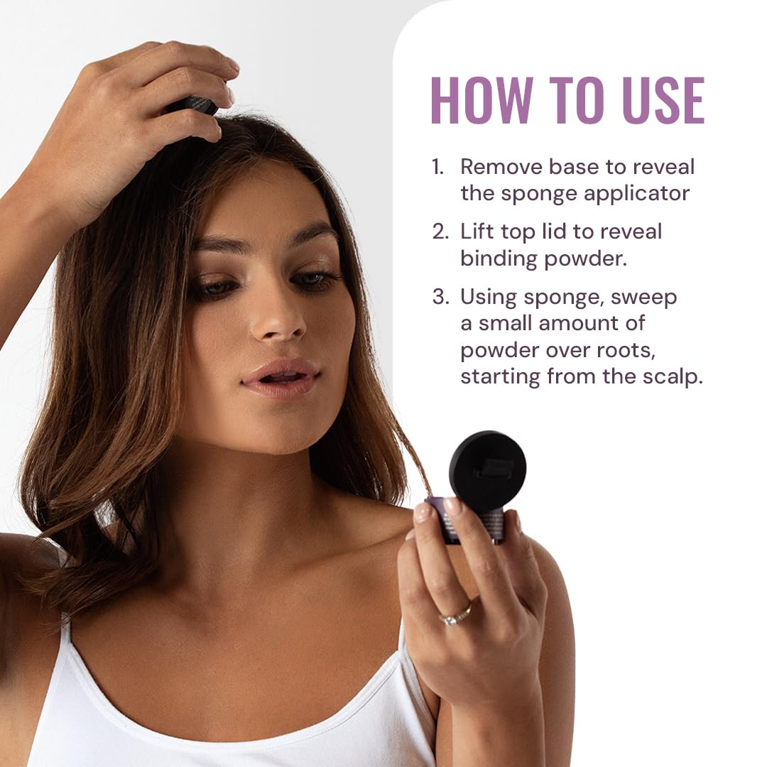 Style Edit Root Touch Up Powder | Temporary Hair Color for Gray Roots and Thinning Hair | Salon-Quality, Transfer-Resistant Hair Concealer | Black, 0.13 oz (Pack of 1)