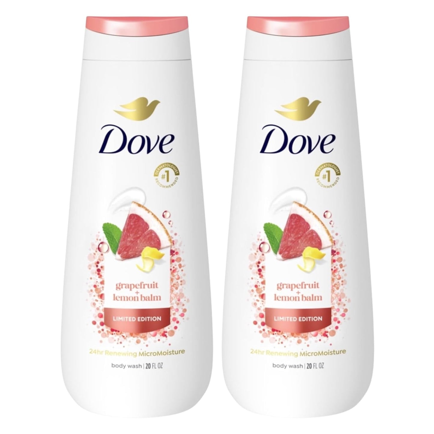 Dove Renewing MicroMoisture Body Wash - Limited Edition Summer Scents | Grapefruit & Lemon Balm