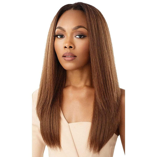 Outre Quick Weave Self Styled in 60 Seconds Neesha Soft & Natural New Half Wig Cap Laysflat Requires Less Leave Out NEESHA H302 (Dark Brown 2)