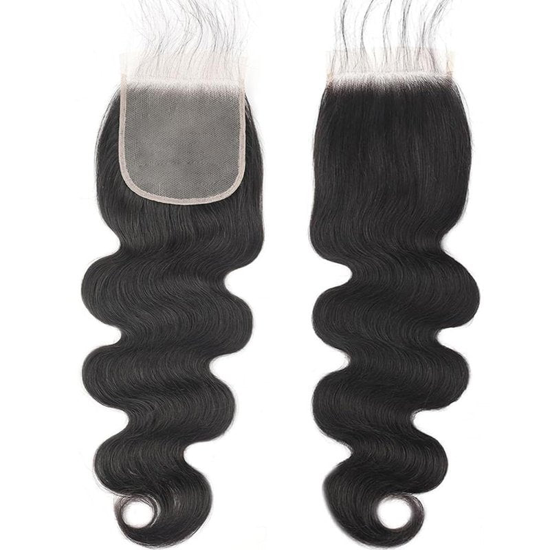 5x5 Lace Closure Body Wave HD Lace Closure Pre Plucked 100% Brazilian Virgin Human Hair Extensions for Black Women with Baby Hair Free Part Natural Color