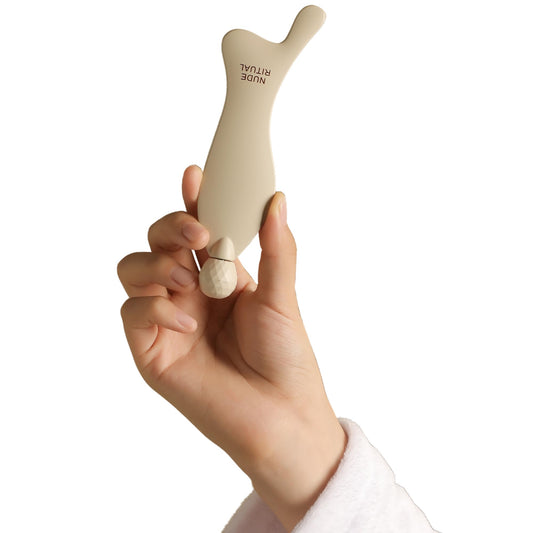 Nude Ritual 4-in-1 Gua Sha Tool for Face – Facial Sculpting Tool, Jawline & Neck Massager for Lymphatic Drainage, Face Massage Tool with Travel Pouch
