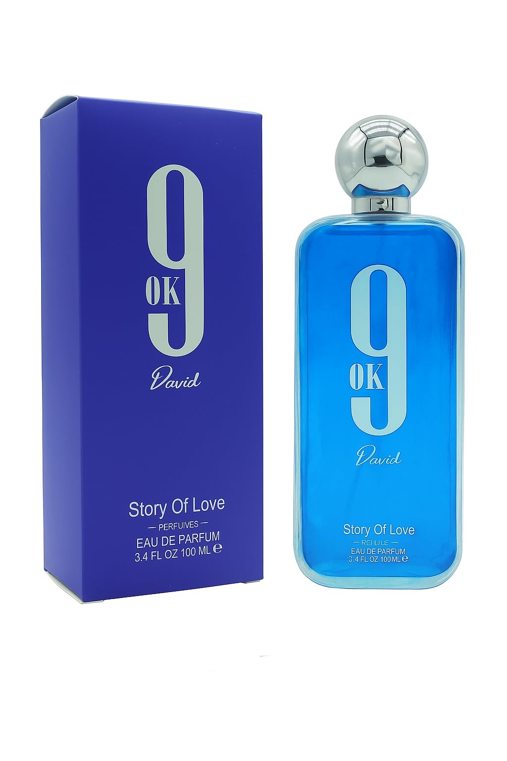 Women's Perfume, Romantic Fragrance Perfume for Women, Blue Glass Bottle with Silver Cap, 3.4 Fl Oz/100ml
