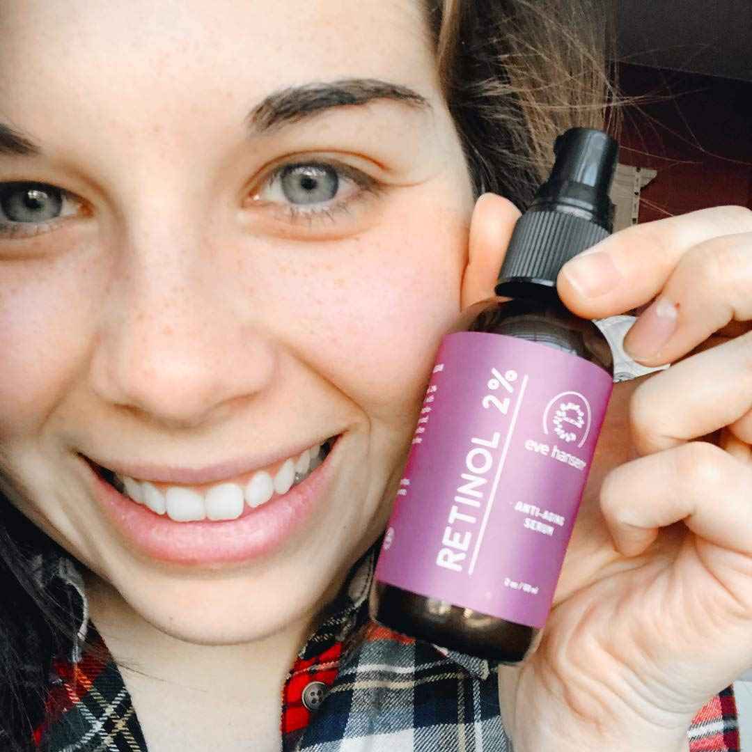Eve Hansen Anti-Aging Retinol Serum for Face | Anti-Wrinkle Serum with Vitamin A, E, and Hyaluronic Acid | Acne Scar, Pore Minimizer Cruelty Free 2% Organic Retinol Night(1 oz)