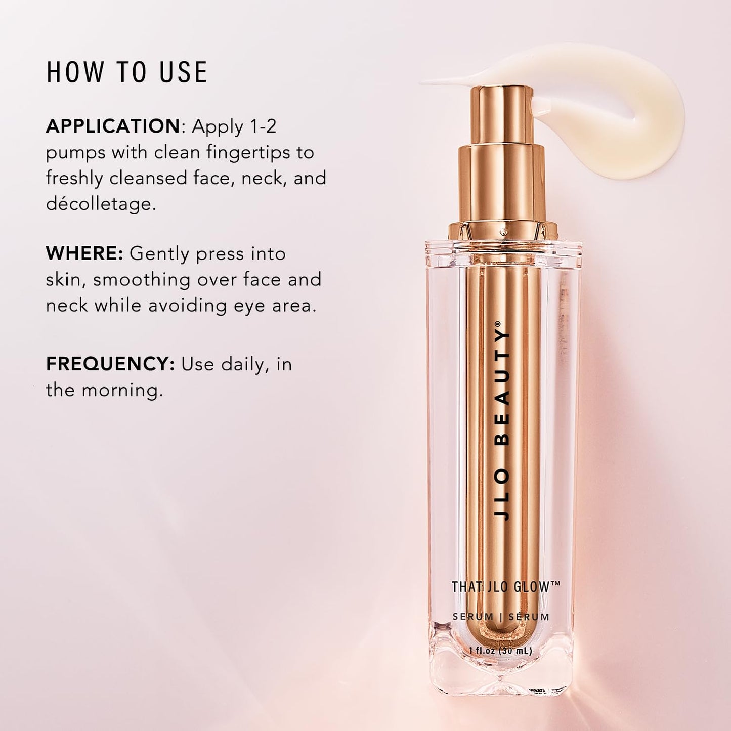 JLO BEAUTY Brightening Face Serum, Hydrating & Firming Facial Serum with Niacinamide, Squalane & Antioxidants, Lightweight Daily Skin Care for Women, That JLO Glow, 1.5 Oz