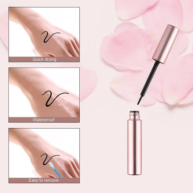 miaowang 6D Magnetic Brown Eyelashes and Magnetic Eyeliner Kit 3 Style with Tweezers (Brown No.2)