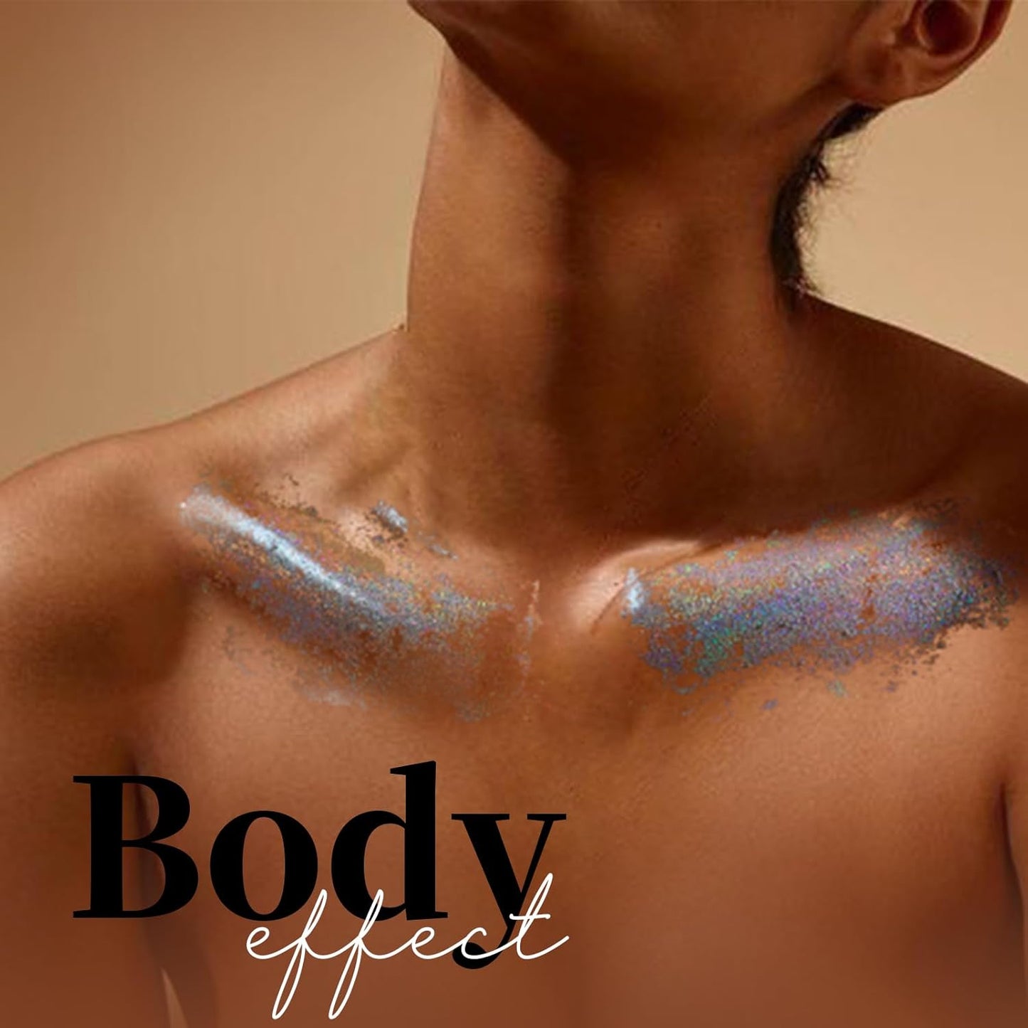 Teenitor Face Glitter Body Glitter, Clear White Body Glitter Gel, Hair Glitter Gel, 6 Shapes Rave Glitter, Mermaid Sequins Makeup Glitters Face Paint, Chunky Sparkling Glitter Gel for Women