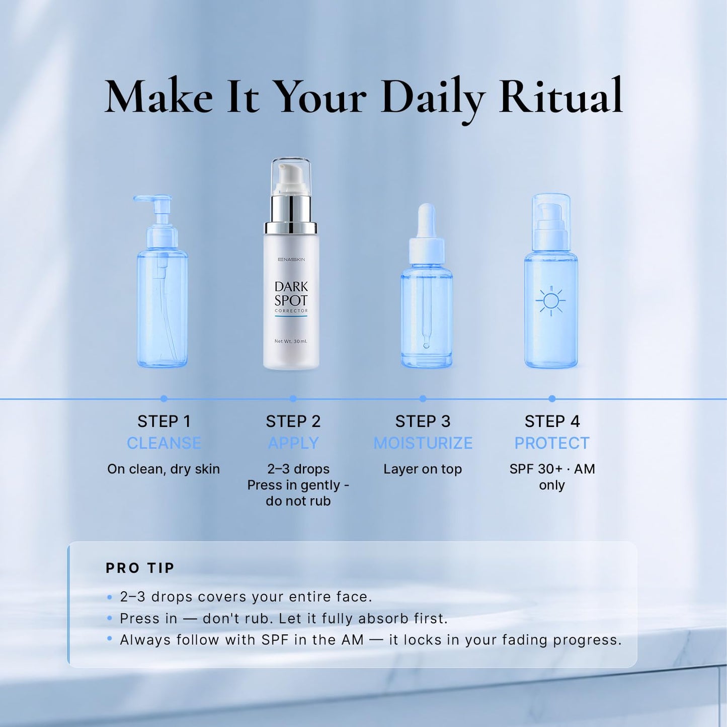 EnaSkin Dark Spot Corrector for Face & Body - 5% Tranexamic Acid, Niacinamide & Acid-Free Renewal Peptide - Hyperpigmentation, Melasma & Sun Spot Treatment, Gentle for Sensitive Skin, 1.01 fl oz