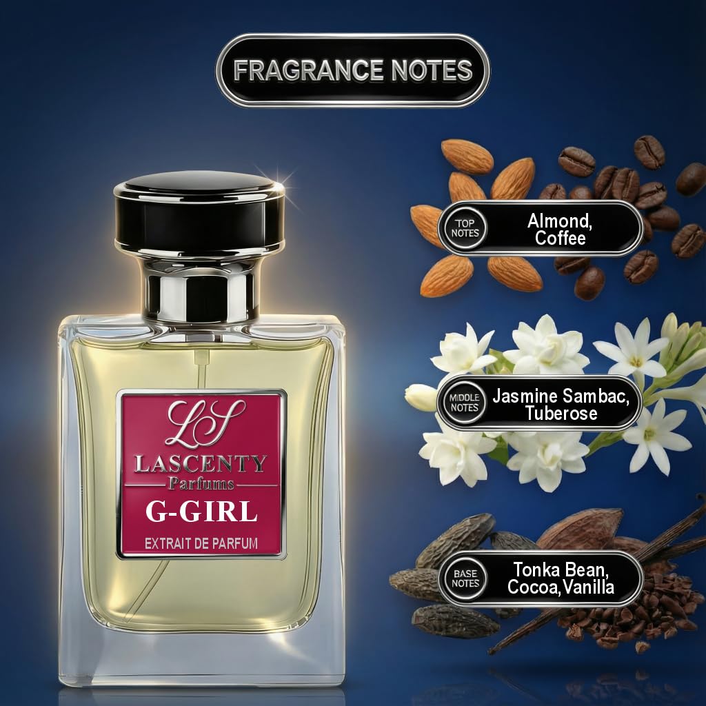 G-GIRL Blue Stiletto Inspired Floral Gourmand Perfume - Long Lasting 50ml EDP