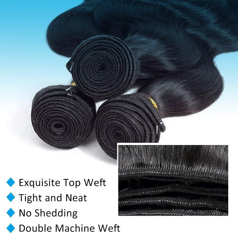 BLACKMOON HAIR Indian Virgin Hair Body Wave Human Hair Bundle 100% Unprocessed Human Virgin Hair One Bundle 20 inch 100g Natural Black Color
