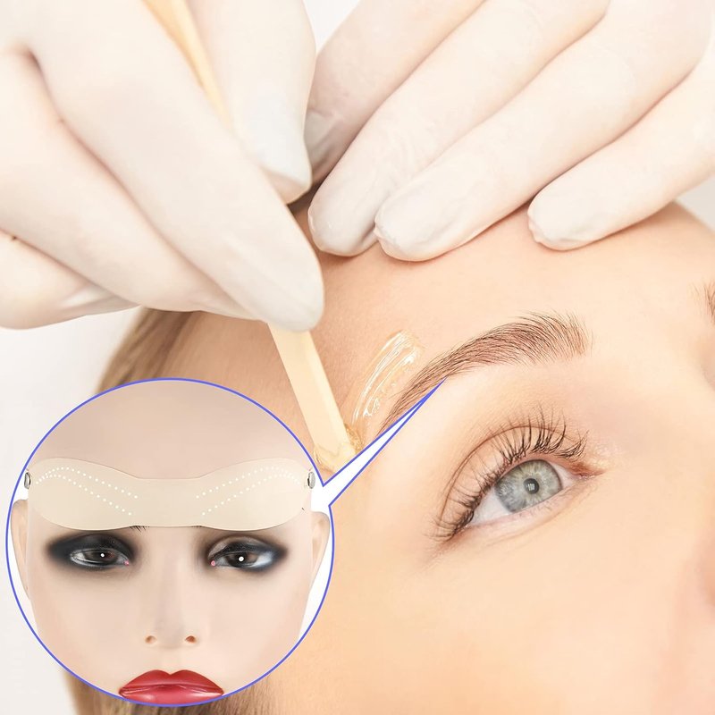 Microblading Practice Skin - 20 Pieces Silicone Eyebrow Tattoo Kits for Beginners | Dotted Line Design