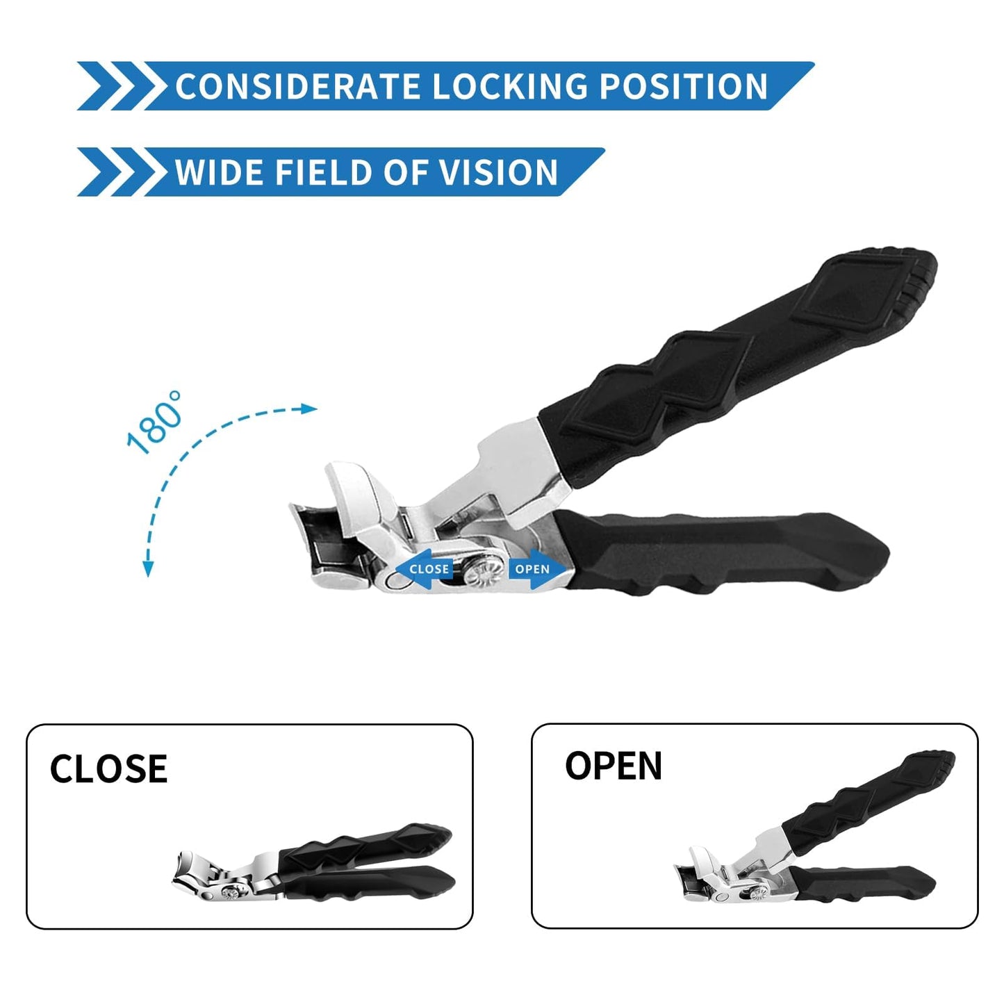 2 Sets Clipmaster Pro Nail Clippers for Seniors,goredny orthoclip Nail Clippers， Large Angled Head Toe NailClipper, Proclip Wide Jaw for Thick Nails, Easy Grip Design for Elders