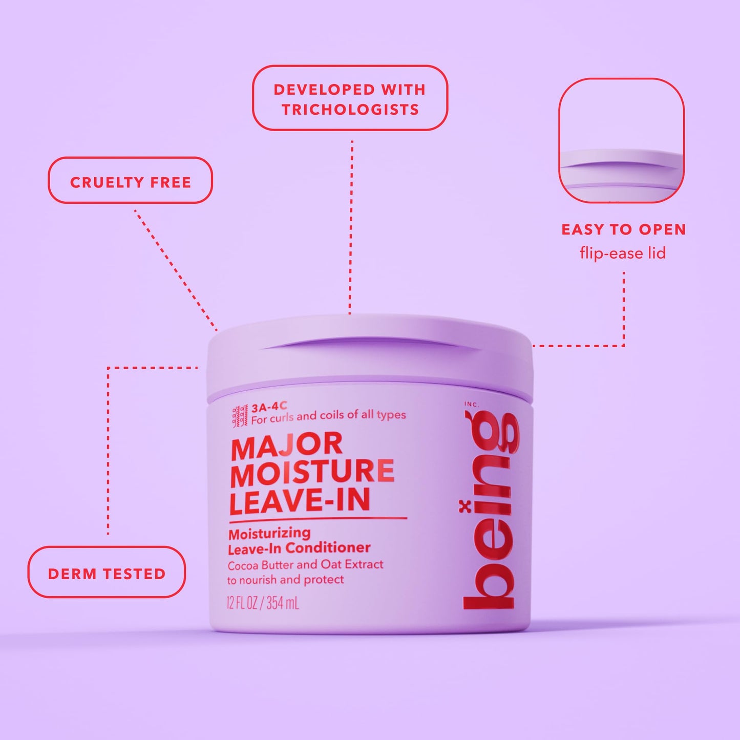being MAJOR MOISTURE Moisturising Leave-In Conditioner 354mL(Pack of 2)