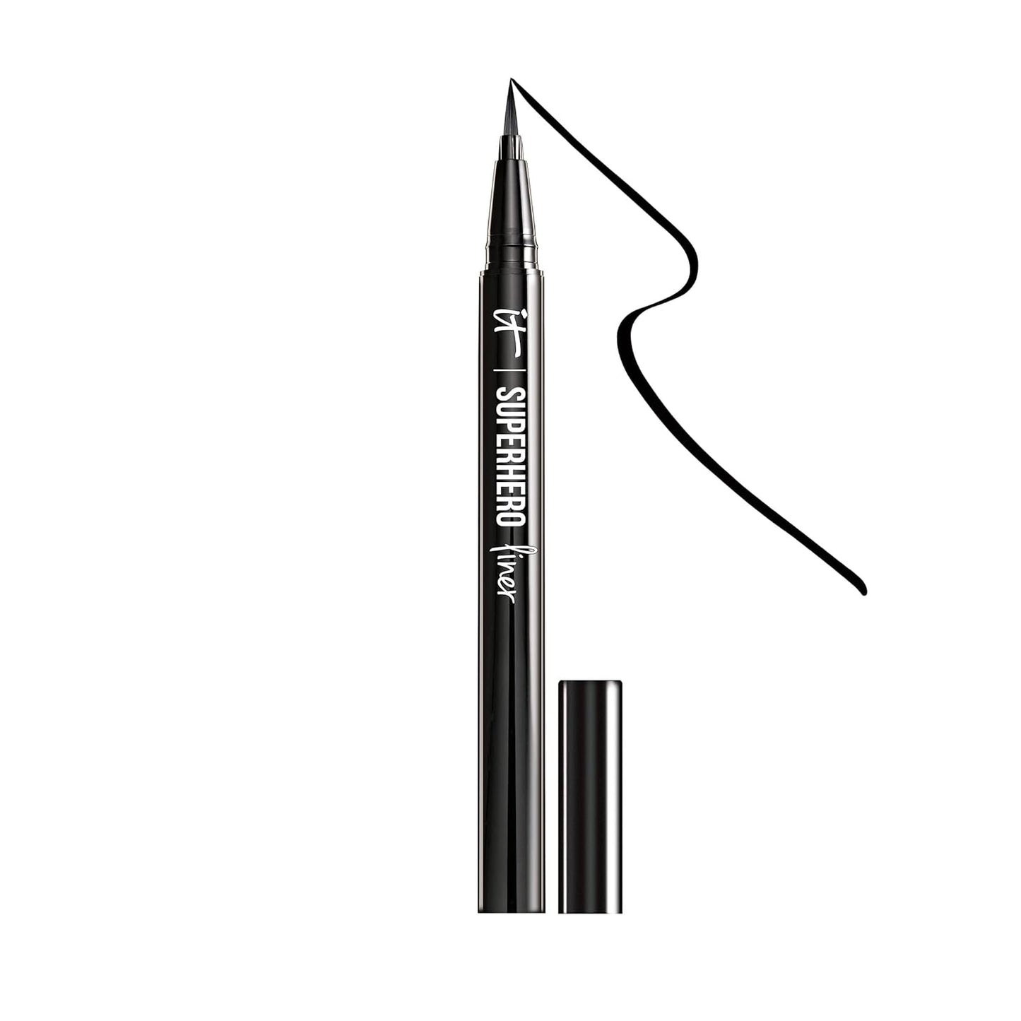 IT Cosmetics Superhero Liquid Eyeliner Pen - 24-Hour Waterproof, Smudge-Proof Formula | Black, 0.03 fl oz