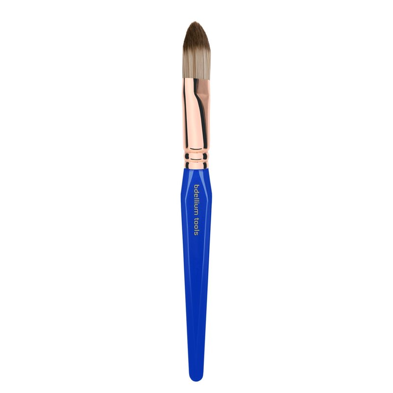 Bdellium Tools Professional Makeup Brush - Golden Triangle 948 Foundation - With All Vegan and Soft Synthetic Fibers, For Foundation (Blue, 1pc)
