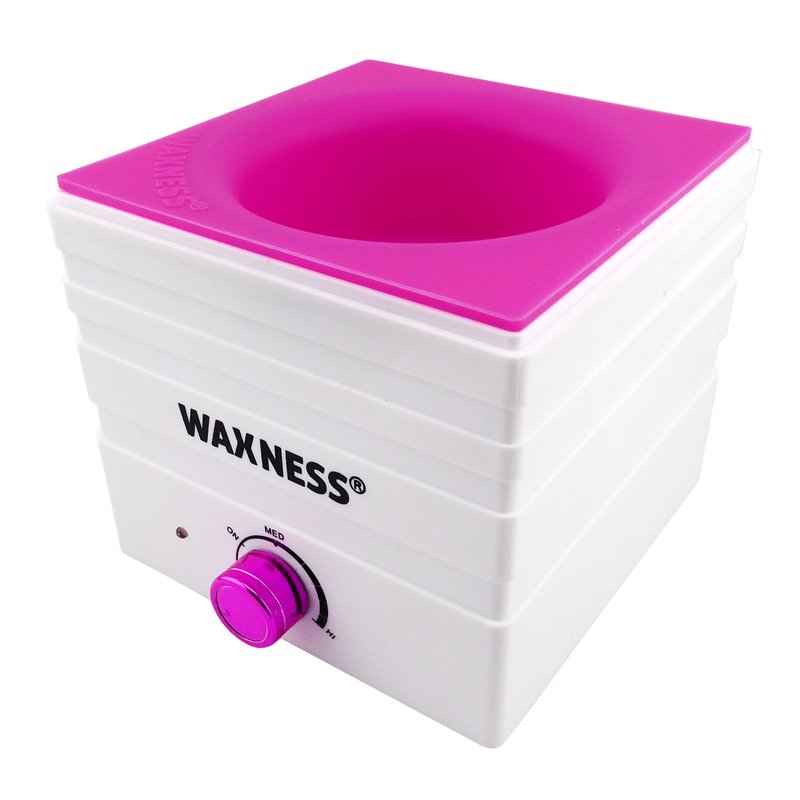 Waxness Mini W-CUBE Wax Heater – White, Fits 5 oz Tins, Includes Silicone Insert, Compact Wax Warmer for Precision Use