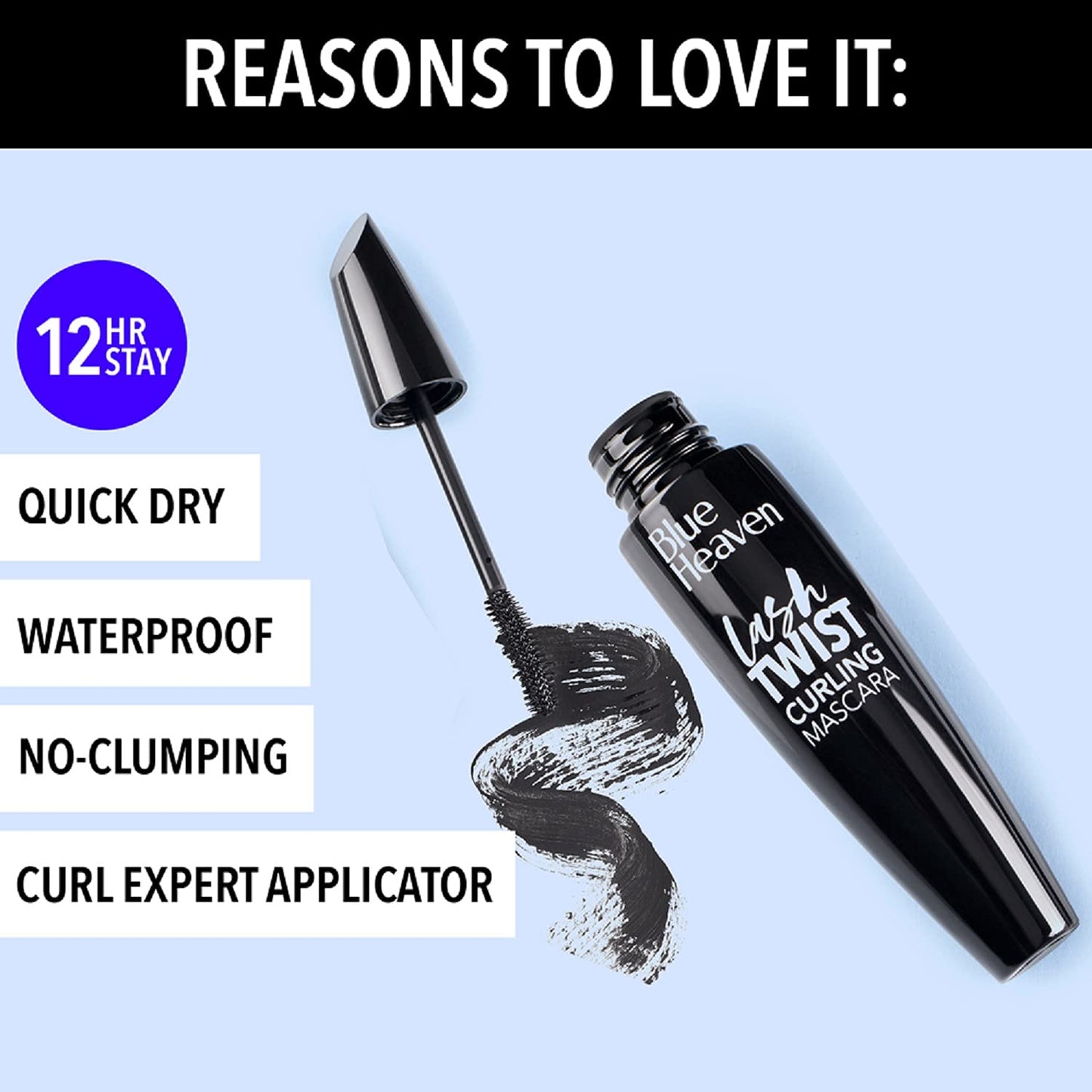 Blue Heaven Lash Twist Mascara - Black, 0.4Oz