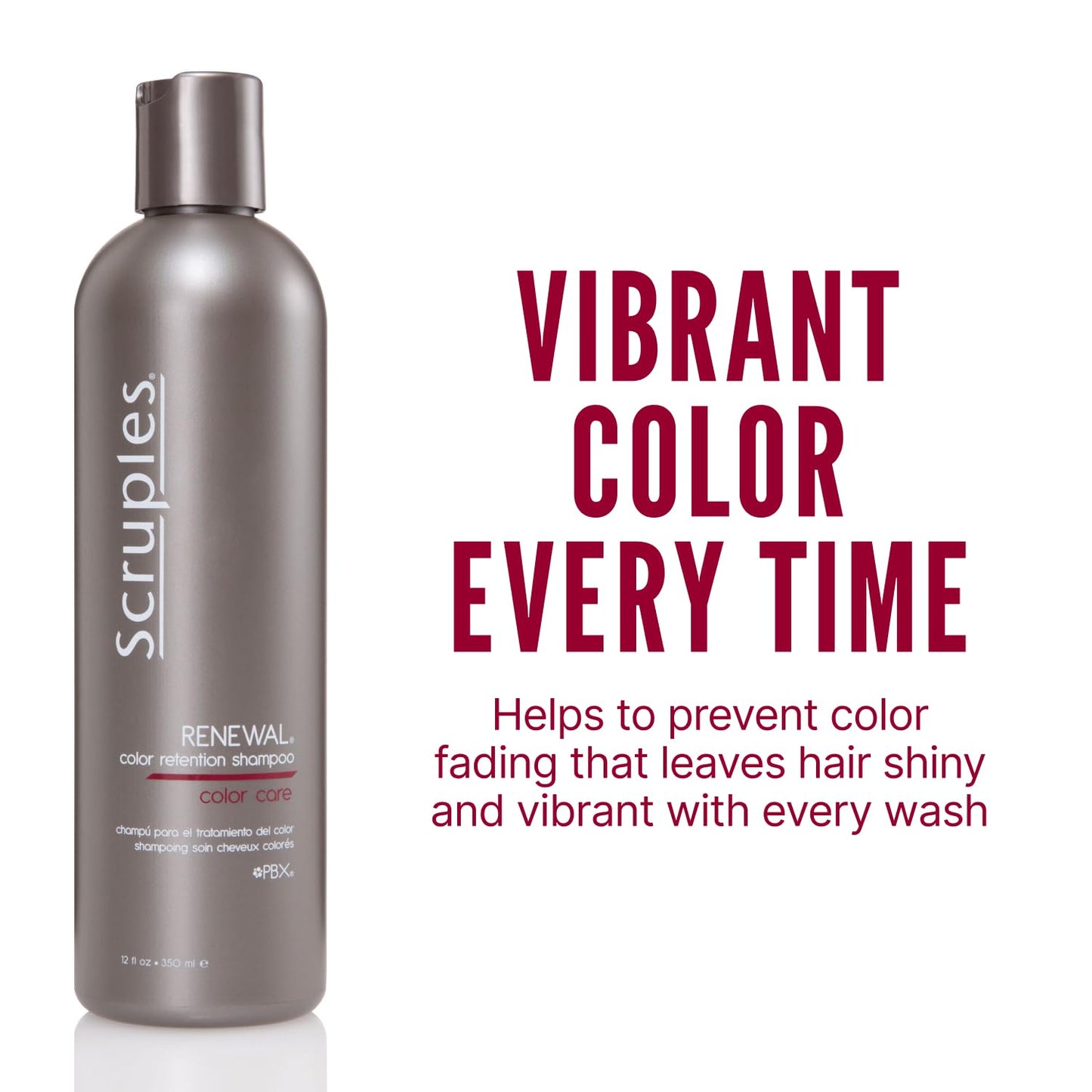 Scruples Renewal Color Retention Shampoo - Color Care for Vibrant Hair | 12 oz (350 ml)