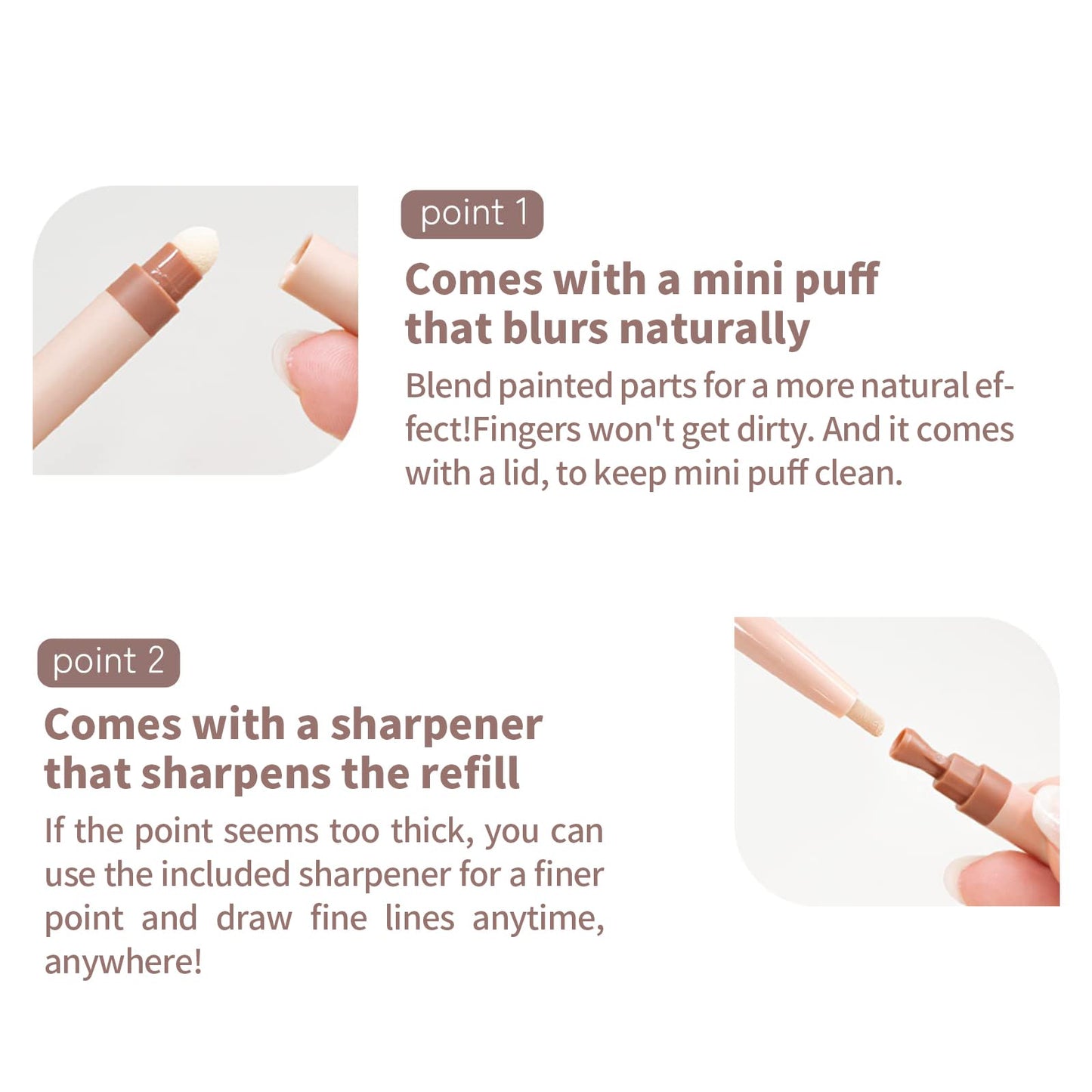 MilleFée MilleFee Tears EyeBag Pencil Liner Undereye Highlighter Eyeshadow Stick (043 Shine Sugar Vanilla)