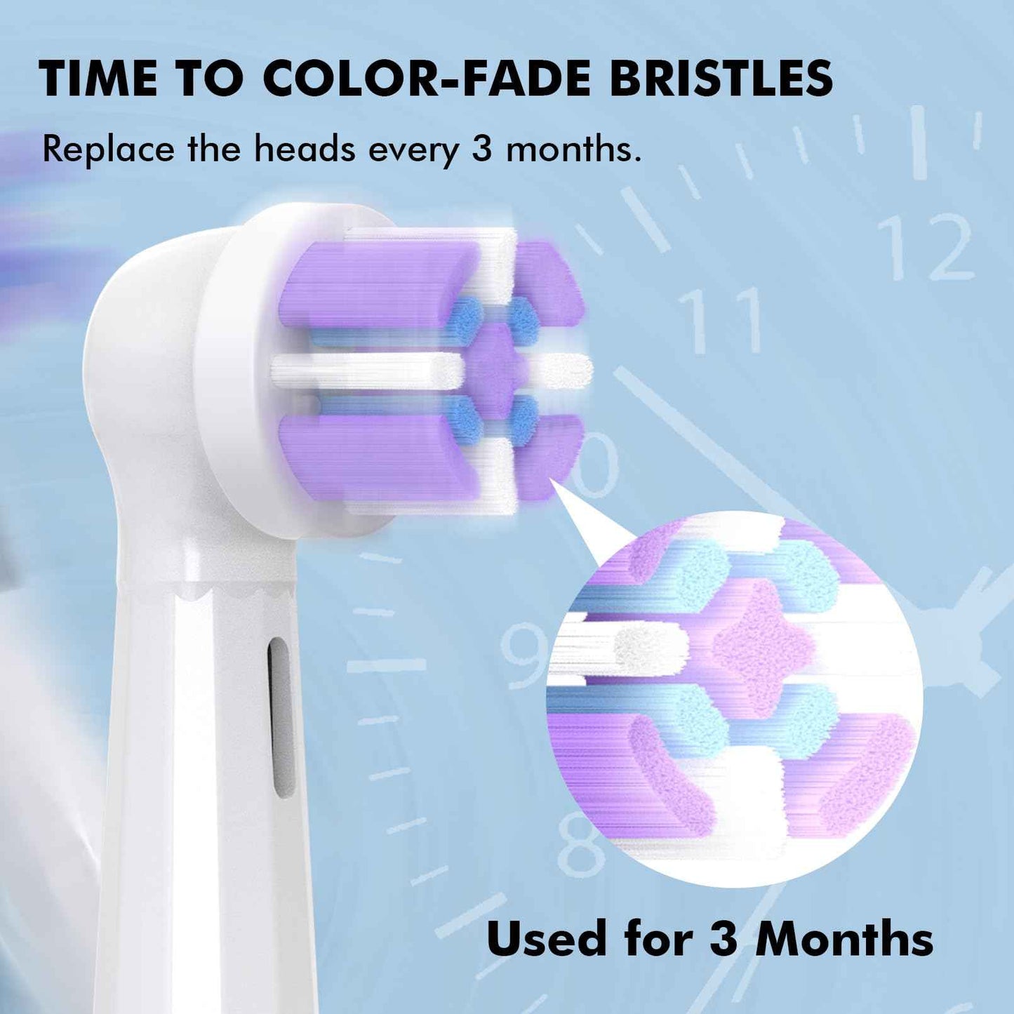 Pack of 6 Replacement Heads Compatible with Oral B iO 10 9 8 7 6 5 4 3 Series Electric Toothbrush, Medium Brush Heads, Black