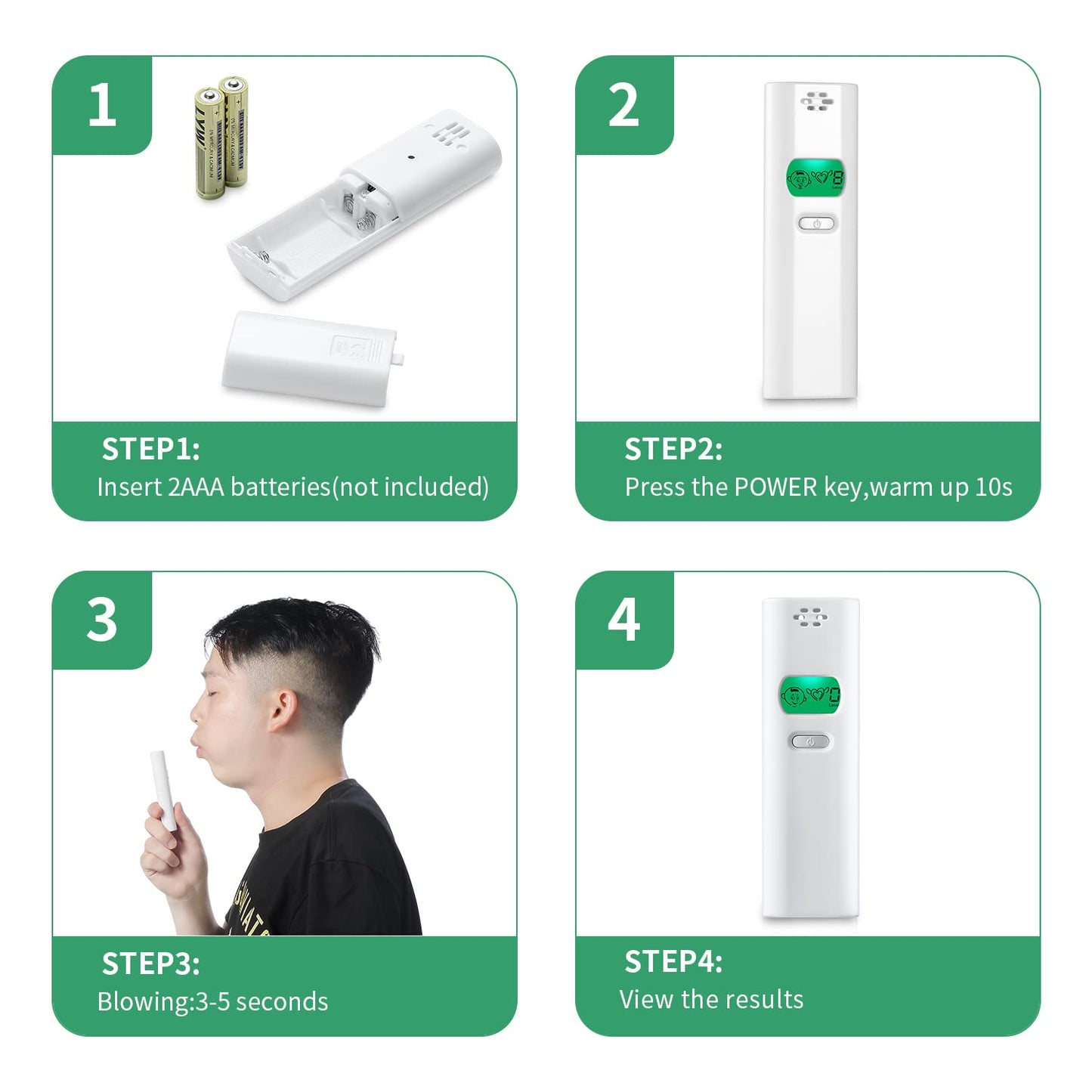 Bad Breath Tester - Portable Oral Odor Detector & Breath Analyzer Tool for Personal Use | Compact & Easy to Use