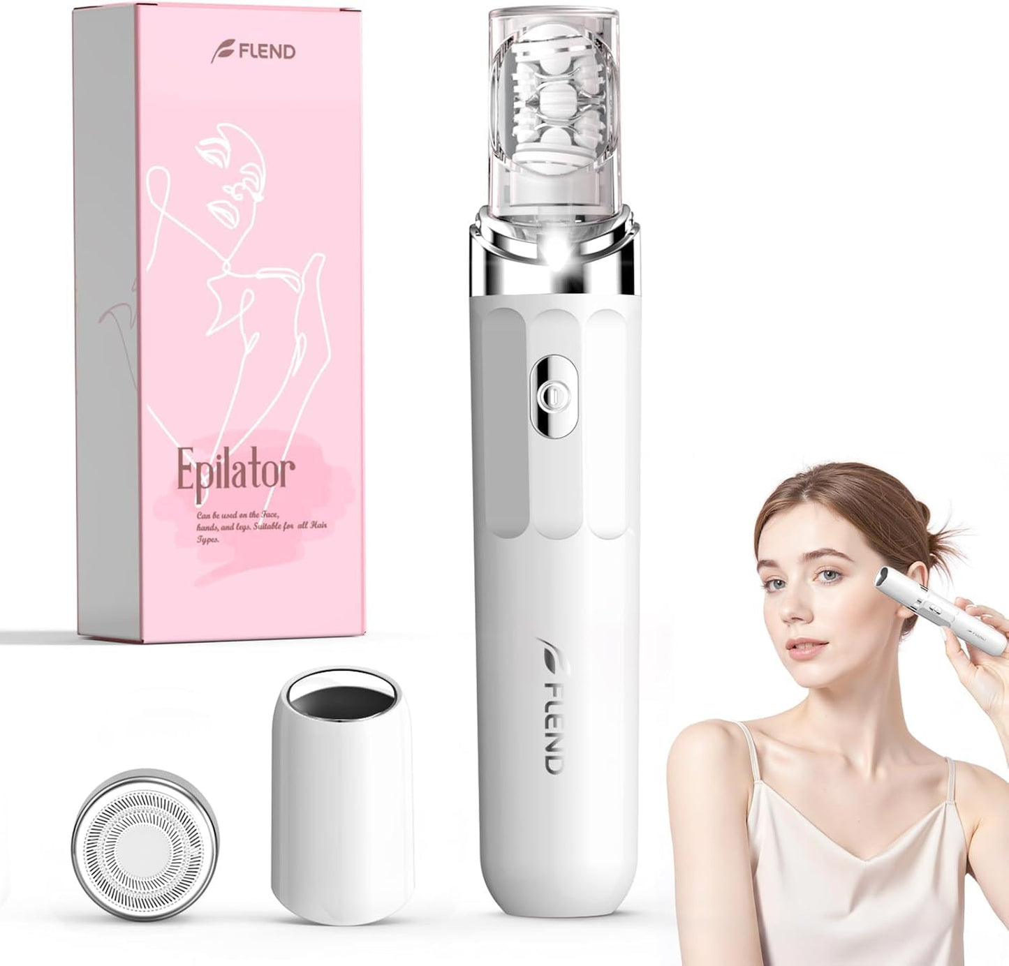 Epilator,2 in 1Epilator for Women Rechargeable,Womens Electric Shaver with LED Light,Rechargeable,Hair Removal for Women Legs/Face/Bikini/Arms,Smooth Epilator Trimmer Travel Kit Set Upgrade