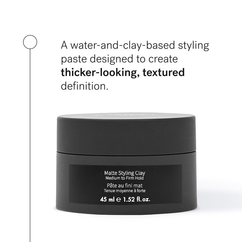 MONAT Matte Styling Clay for Men - Water and Clay-Based Hair Paste to Create Thicker-Looking Hair, Easy-to-Shape Net Wt. 45 ml / 1.52 fl. oz.