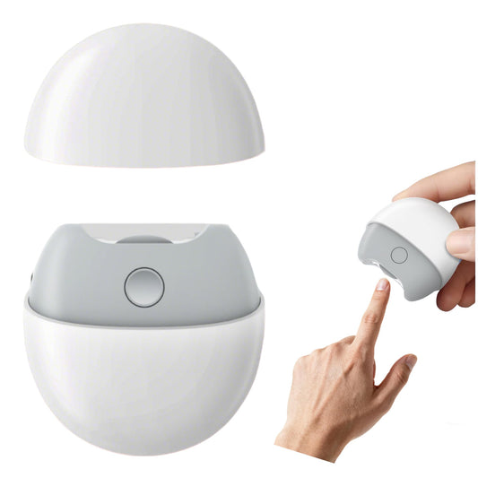 Lwjhzywl Electric Automatic Nail Clipper with Light & Magnetic Cover - USB Rechargeable Nail Trimmer with Nail Scraps Storage, Safe for Adults, Seniors, and Caregivers (White)
