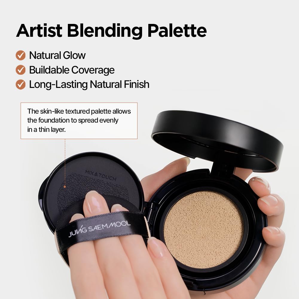 Essential Skin Nuder Cushion Foundation - Buildable Coverage | Natural Finish, Mini 0.17 Fl Oz, 21W Medium