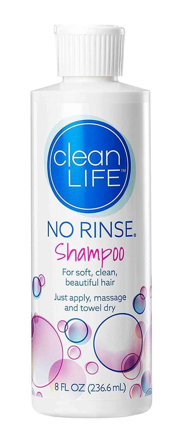 No-Rinse Shampoo 8oz (1 bottle) Body Wash 8 oz (2 bottles) – Gentle, Convenient & Hospital-Approved