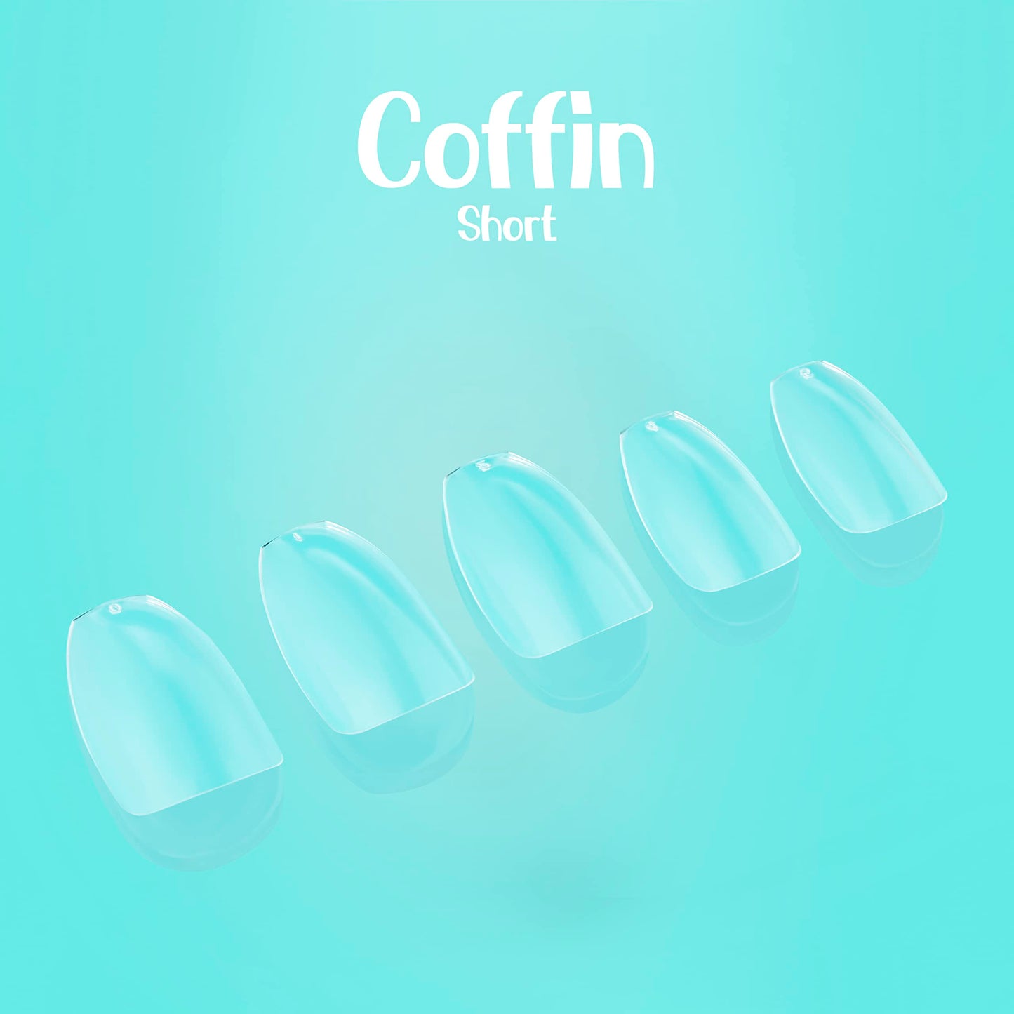 Coffin Short | Perfect Soft Gel Intro Starter Kit | Professional Kit | NABulous | Soft Gel Tips Kit | Coffin Ballerina Shape | Short Length | Salon Quality (Coffin Short)