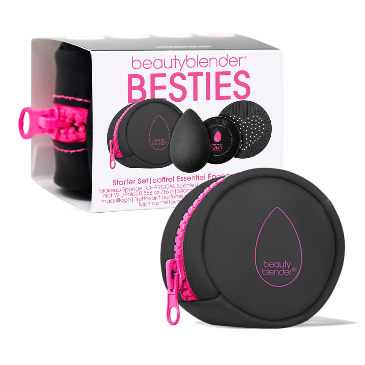 Beautyblender® | Discovery Kit - Makeup Sponge & Makeup Sponge Cleaner, Portable Protection Case, Professional Blending Application, Vegan & Cruelty Free, Made in the USA
