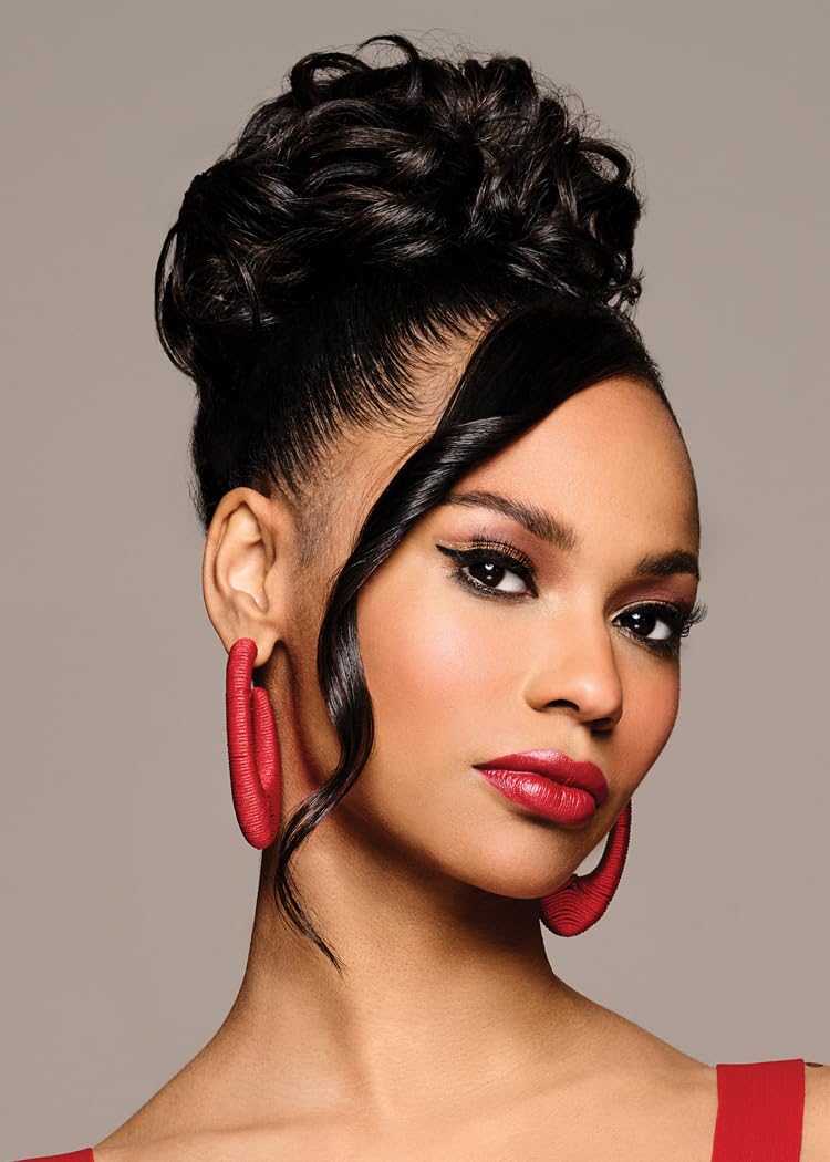 Kim Kimble Clip It Classy Curly Updo Hairpiece With 3" Claw Clip by Hairuwear, MC4/35SS Sangria