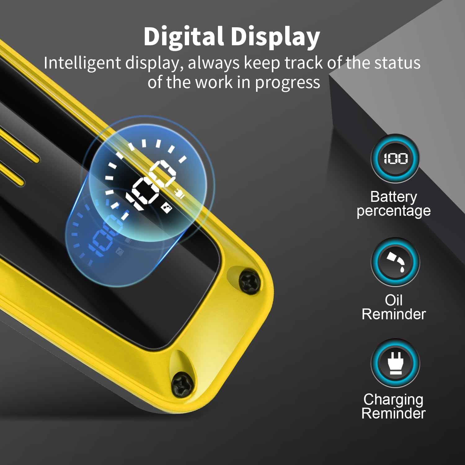 HIENA PRO Professional Electric Hair Trimmer for Men, Cordless Clipper Barber Haircut Tool with USB, Rechargeable T-Blade Precision Beard Trimmer, Perfect Gifts for Men(Gold)