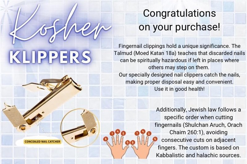 Kosher Klipper Nail Clipper - Premium Precision Tool for Jewish Tradition | Ideal for Finger & Toe Nails