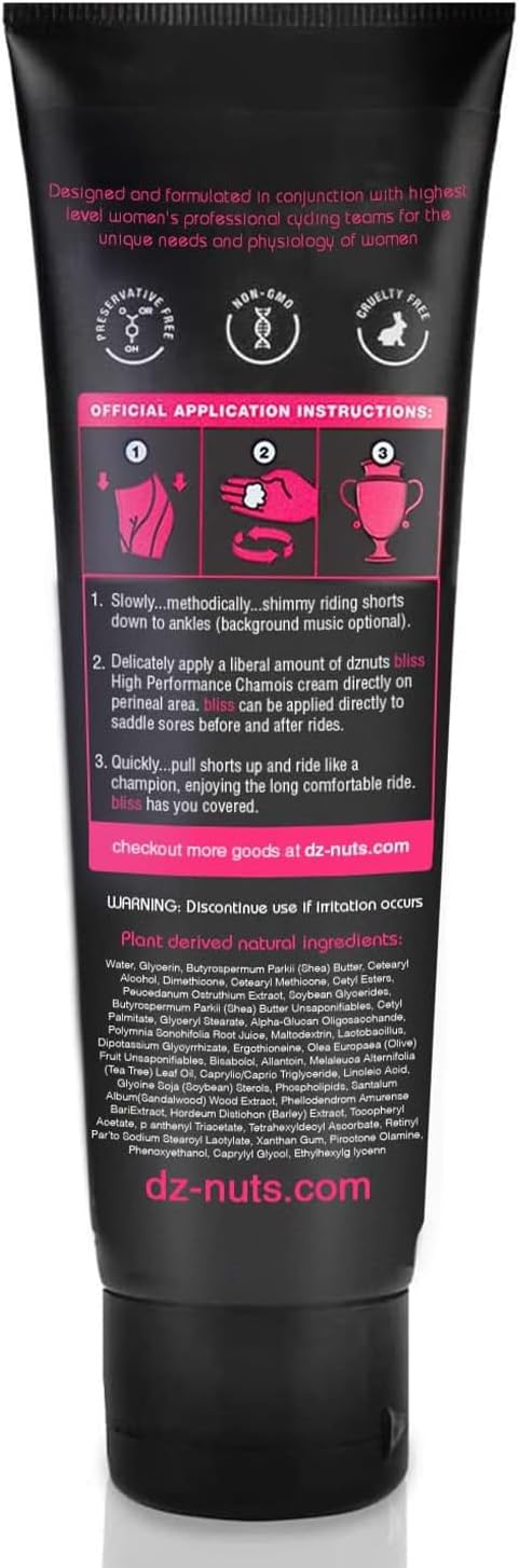 Dznuts Bliss Chamois Cream for Women - Soothing Formula for Comfort | 4oz (120ml)