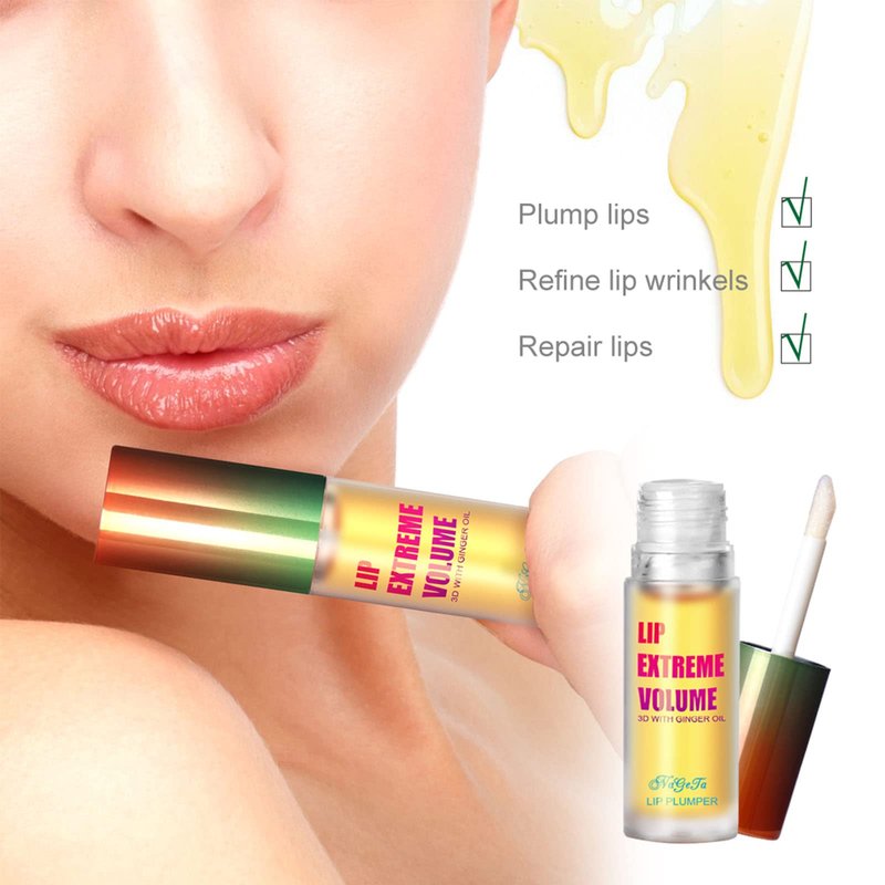 LAIKME Lip Plumper Extreme - Plumping Lip Gloss - Clear Lip Plump Gloss -Lip Enhancer Plumper - Lip Moisturizer for Dry Lips - Lip Filler Plumper - Volumize Lips Instantly for Thicker & Fuller Lips