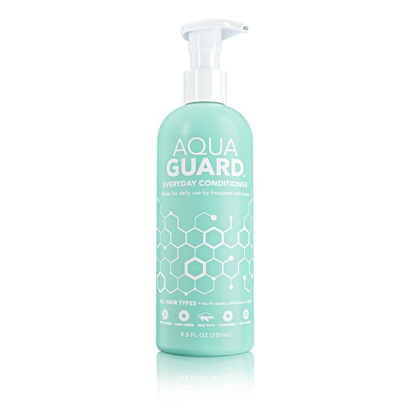 AQUA GUARD Everyday Conditioner for Damaged & Brittle Hair - Smoothes, Softens & Repairs Chlorine Damage - Paraben and Gluten Free, Vegan, Color Safe, Leaping Bunny Certified (9.5 oz)