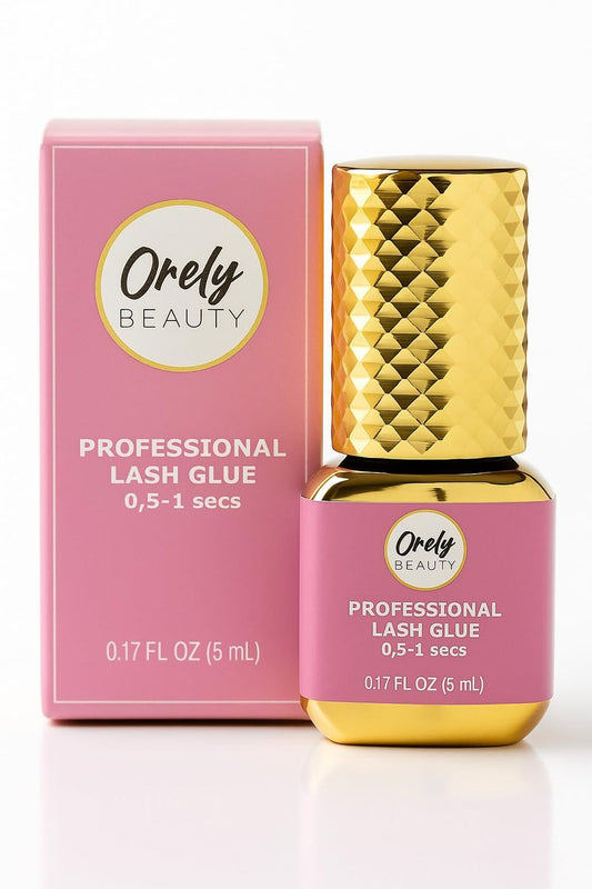 7-8 Week Retention - Drying Time (0.5-1sec), 0.17 fl.oz / 5ml - Extra Strong Adhesive for Salon Use - Black - for Trained Lash Technicians Only - Orely Beauty Professional Eyelashes Glue