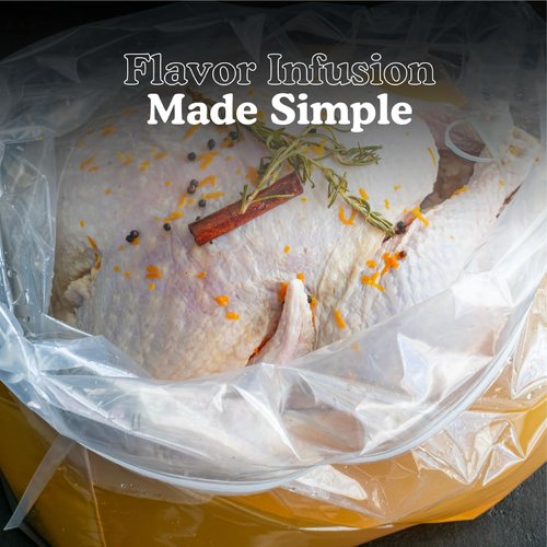Regency Wraps Brining Bag, Heavy Duty with Double Seal For Juicy Turkey, Bottom Gusset For Easy Storage, BPA Free, Clear, 23.5" X 19.5" Pack of 1